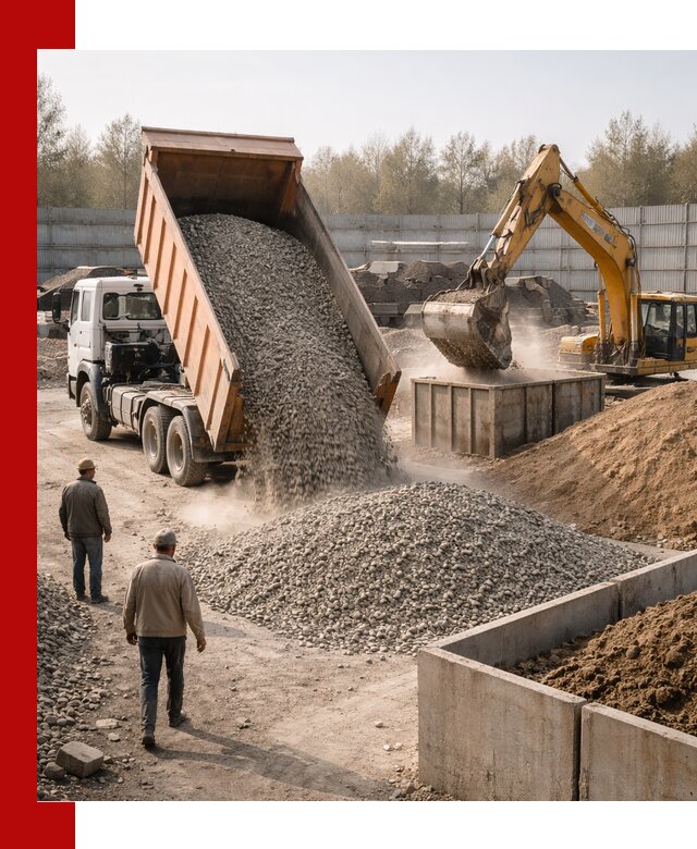 Доставка нерудных материалов с погрузкой и разгрузкой в Дагестанских Огнях