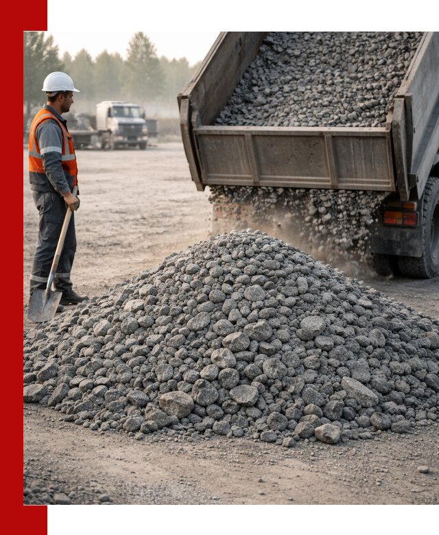 Гранитный щебень фракции 100–201 для строительства в Дагестанских Огнях