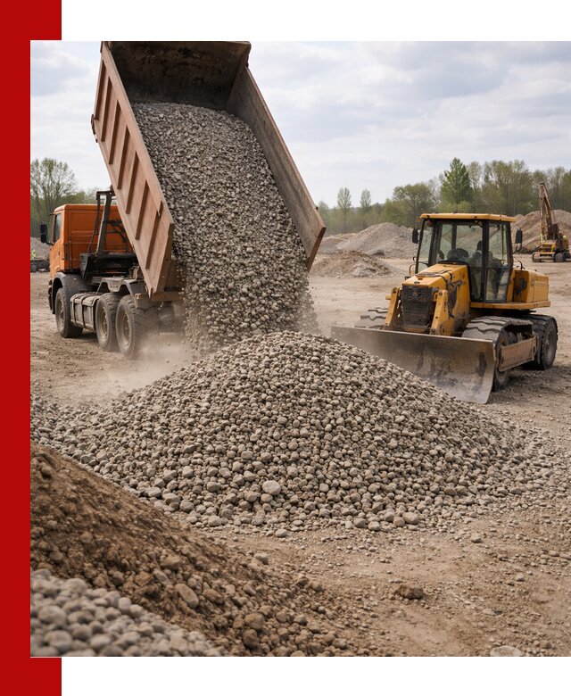 Доставка гравийного щебня фракции 40-70 в Дагестанских Огнях
