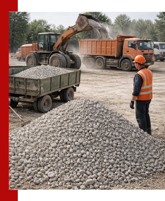 Доставка известнякового щебня фракция 20–40 в Дагестанских Огнях