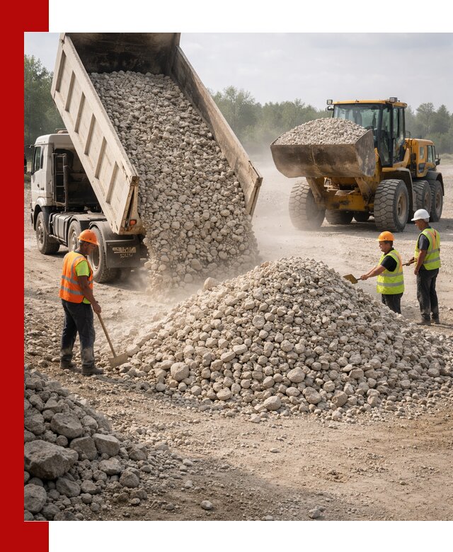 Доставка известнякового щебня фр. 40-70 в Дагестанских Огнях