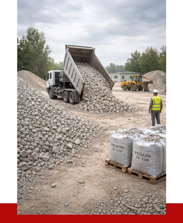 Известняковый щебень фракция 70-150 в Дагестанских Огнях от 1290 р. | ПРОНЕРУДДгс