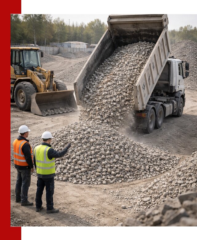 Вторичный щебень фракция 40–70 доставка в Дагестанских Огнях