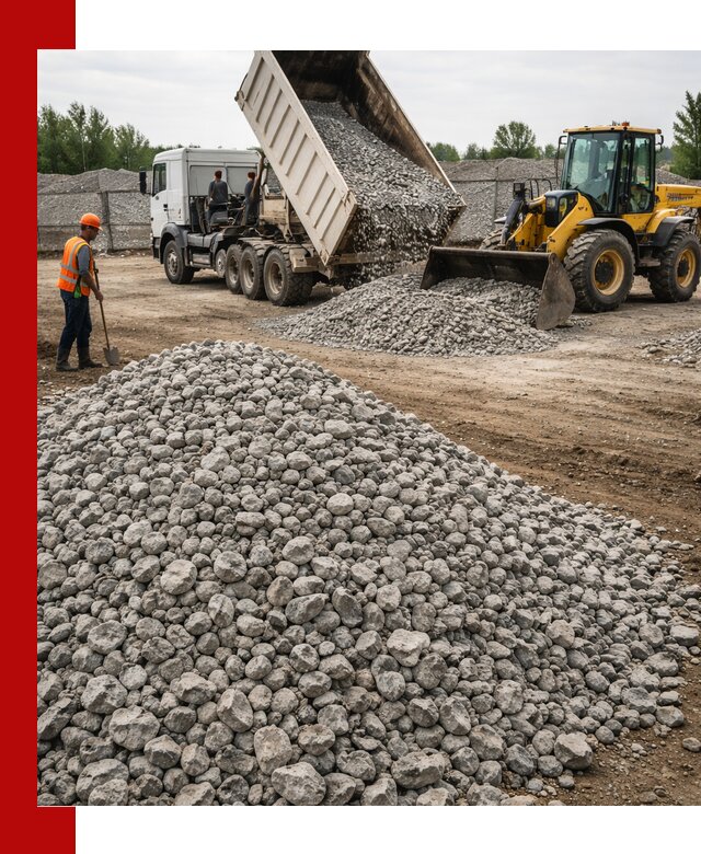 Доставка бетонного щебня фракции 40-70 в Дагестанских Огнях