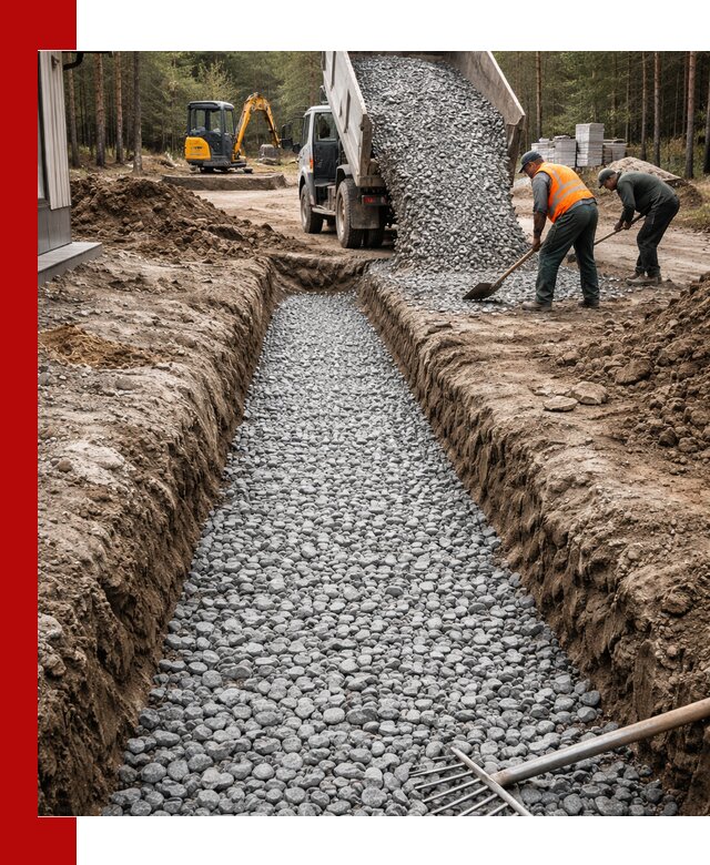 Щебень для дренажа с доставкой в Дагестанских Огнях высокого качества