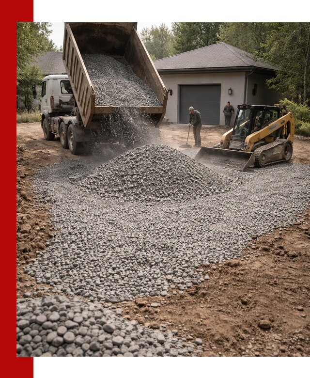 Щебень для парковки в Дагестанских Огнях: доставка и укладка качественного материала