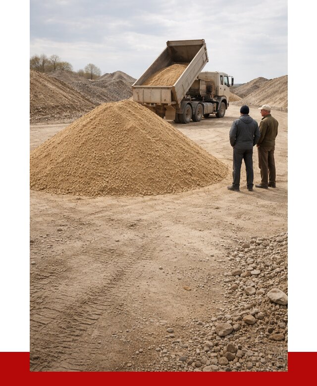 Карьерный песок крупнозернистый в Дагестанских Огнях от 8775 р | ПРОНЕРУДДгс