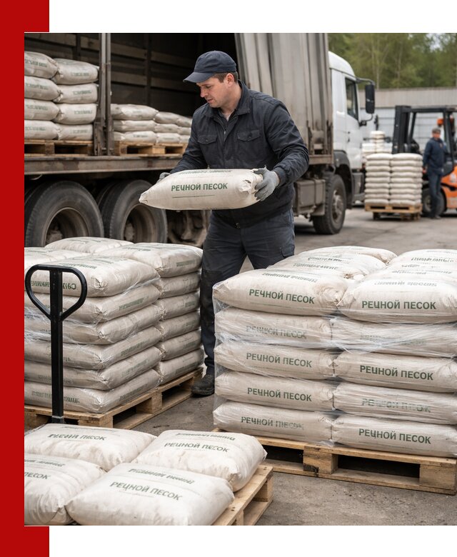 Речной песок в мешках с доставкой в Дагестанских Огнях