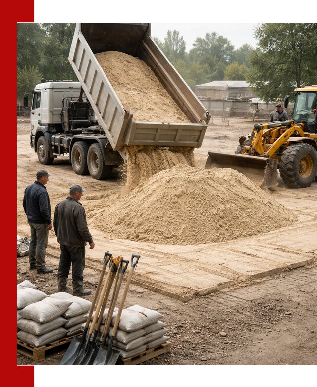 Доставка мытого песка в Дагестанских Огнях с самосвалами по выгодной цене