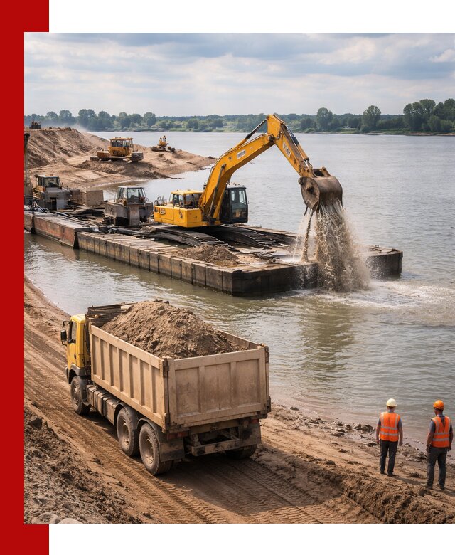 Намывной песок с доставкой в Дагестанских Огнях оптом и в розницу