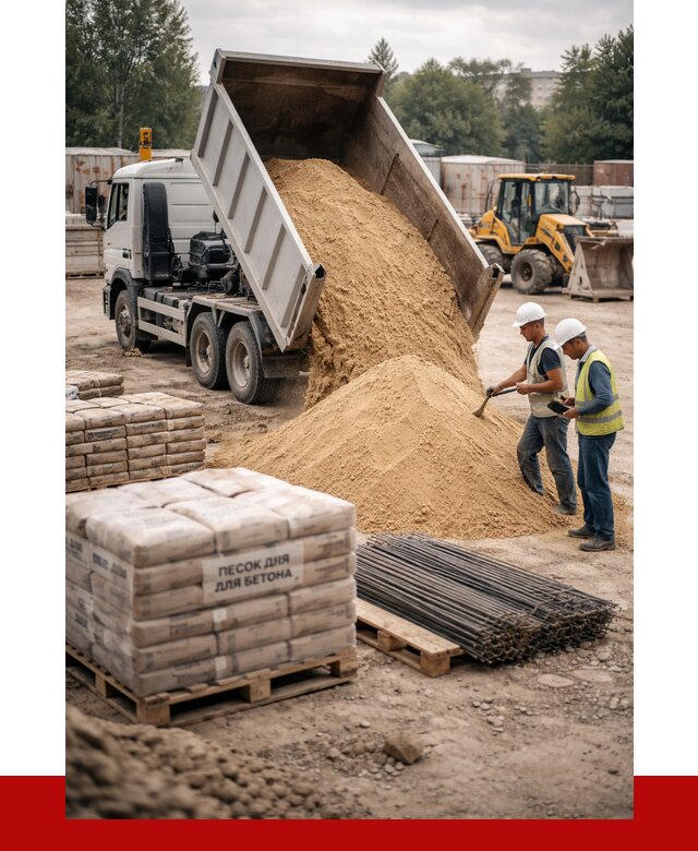 Песок для бетона в Дагестанских Огнях от 2581 р. с доставкой, ПРОНЕРУДДгс