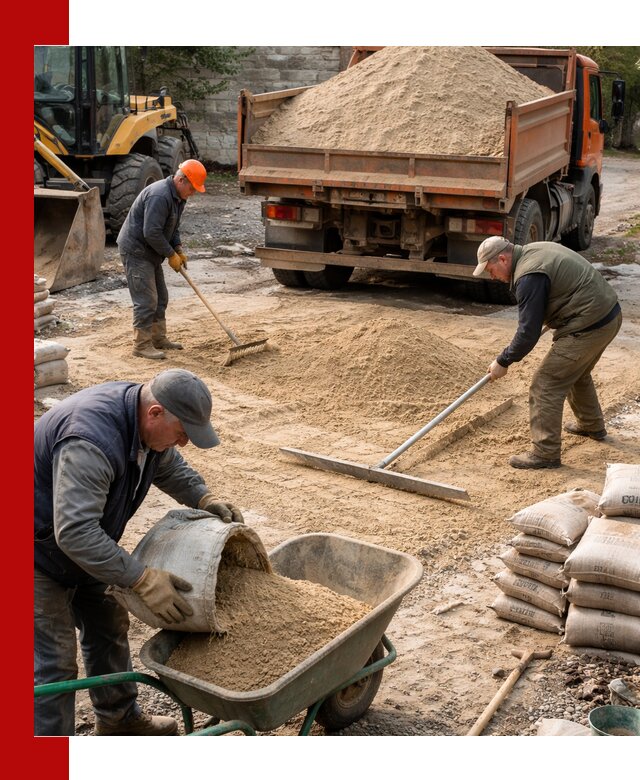 Поставка песка для стяжки в Дагестанских Огнях с быстрой доставкой