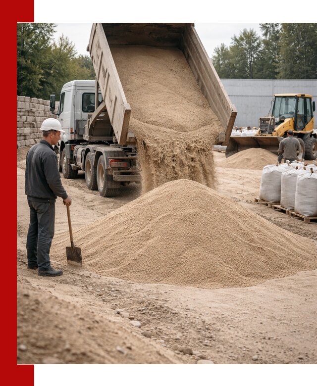Кварцевый песок фракция 0–3 мм с доставкой в Дагестанских Огнях