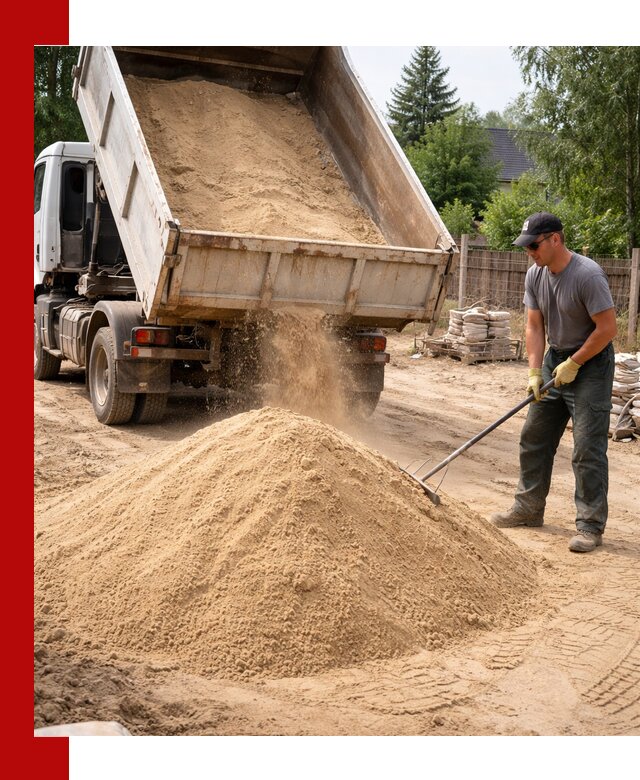 Доставка сухого песка самосвалами в Дагестанских Огнях
