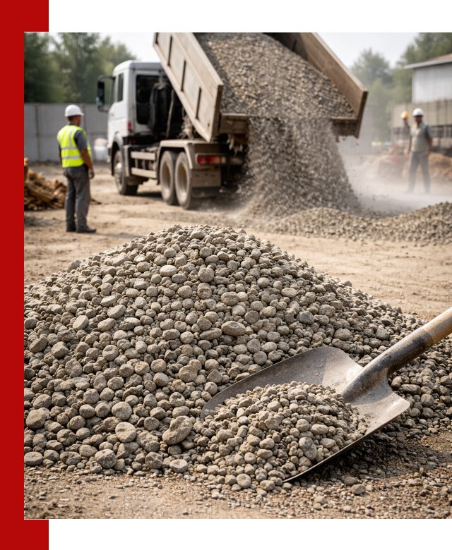 Доставка гравия фракции 20-40 в Дагестанских Огнях с самосвалами