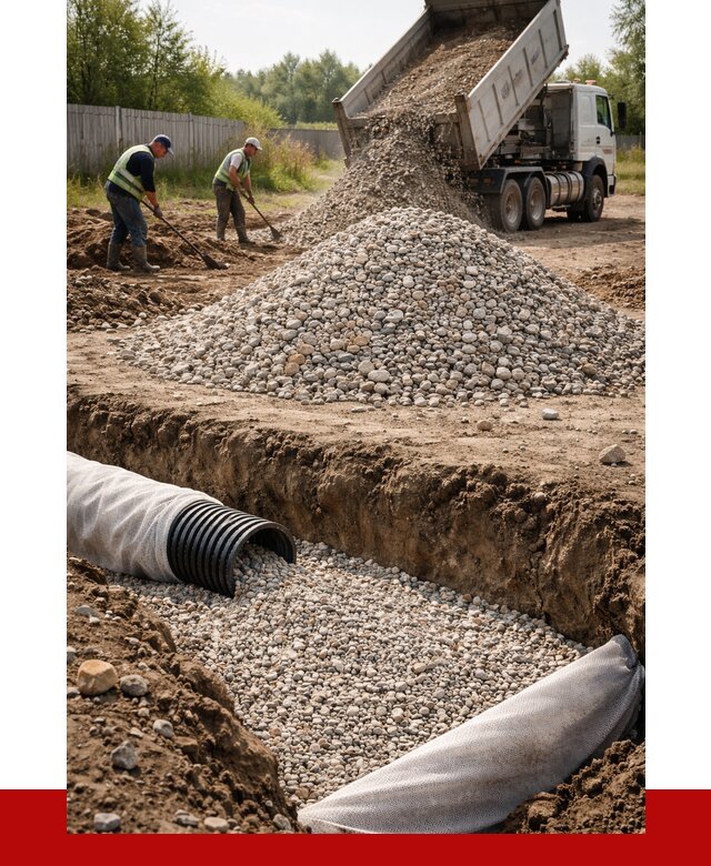 Гравий для дренажа в Дагестанских Огнях от 2271 р., доставка ПРОНЕРУДДгс