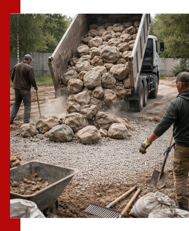 Доставка и укладка булыжника в Дагестанских Огнях