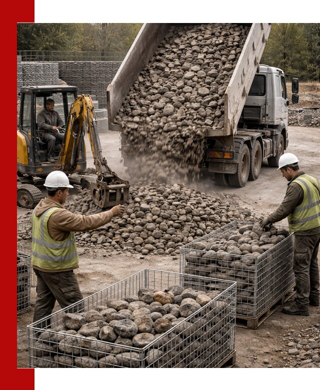 Камень для габионов фракция 100–201 в Дагестанских Огнях