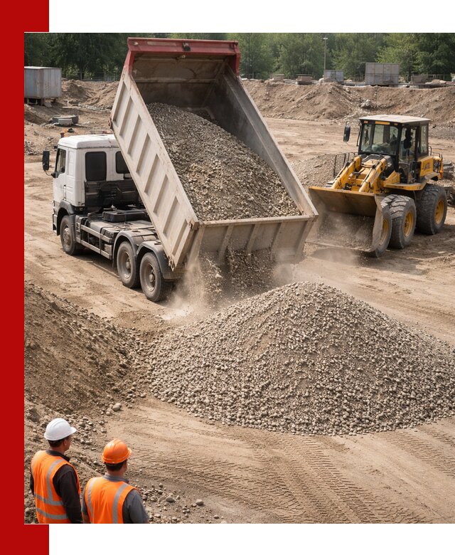 Щебень с песком (ЩГПС С2) с доставкой в Дагестанских Огнях