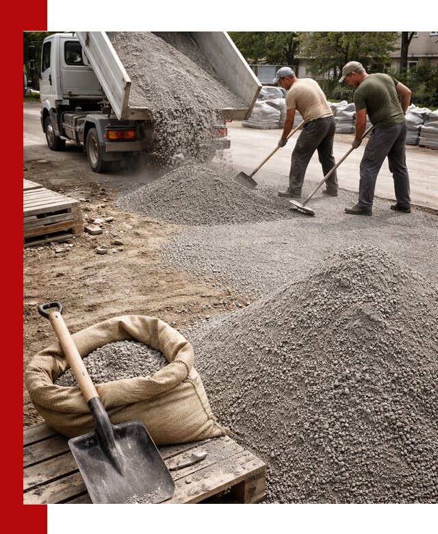 Отсев для тротуарной плитки в Дагестанских Огнях — доставка и укладка