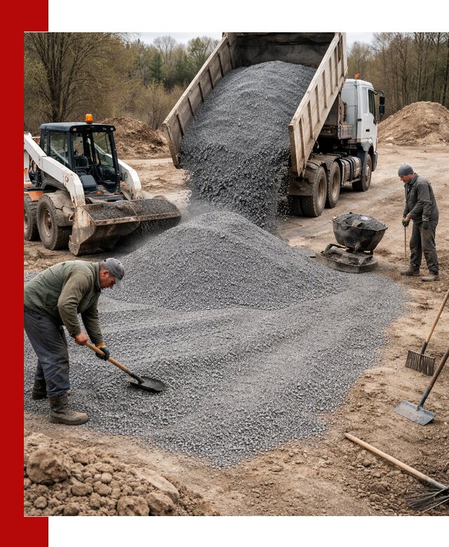 Отсев для подсыпки в Дагестанских Огнях — доставка и подсыпка на участок