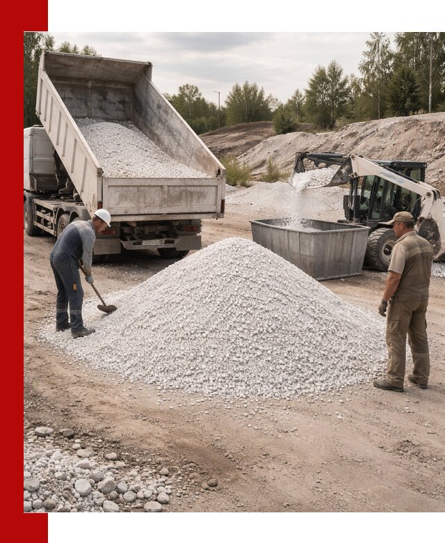 Доставка и продажа белой мраморной крошки в Дагестанских Огнях