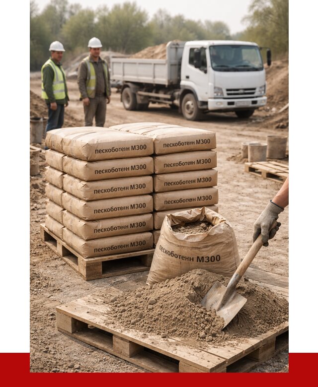 Пескобетон М300 в Дагестанских Огнях с доставкой от 4800 р. за куб | ПРОНЕРУДДгс