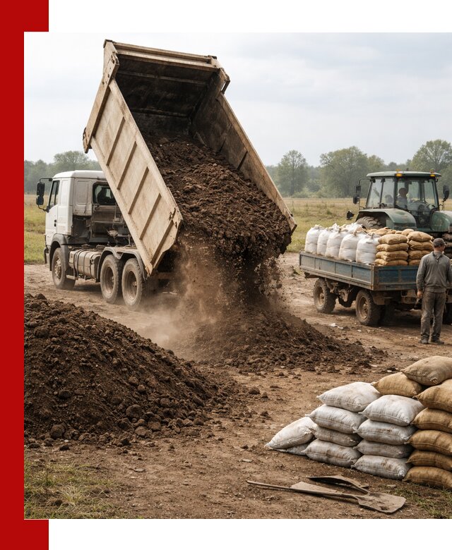 Доставка грунта и удобрений оптом в Дагестанских Огнях для сельхоз и строительства