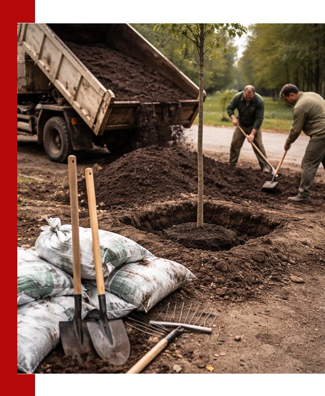 Грунт для посадки деревьев в Дагестанских Огнях — доставка и подготовка почвы