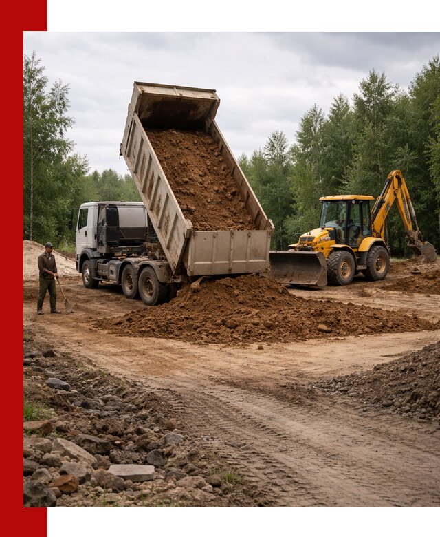 Доставка суглинка самосвалами в Дагестанских Огнях подсыпка и планировка