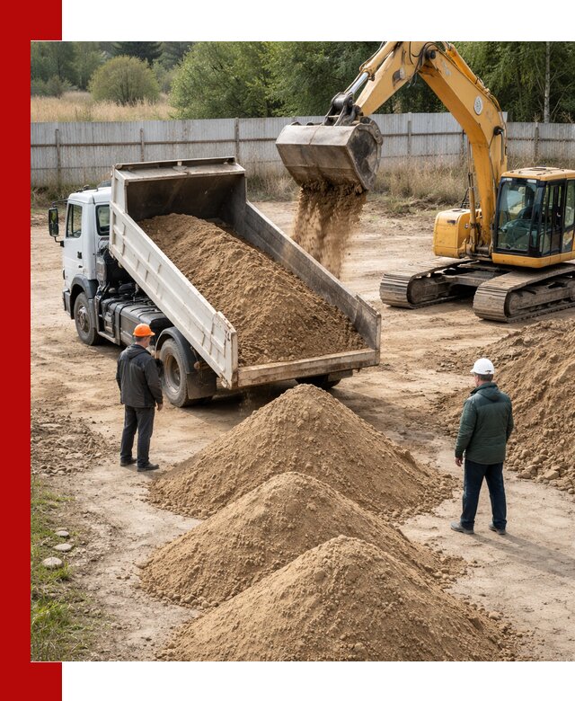 Доставка супеси вагонными и автопартиями в Дагестанских Огнях