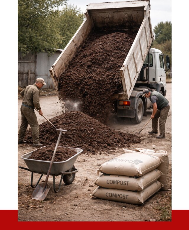 Купить компост в Дагестанских Огнях от 4336 р. за куб с доставкой | ПРОНЕРУДДгс