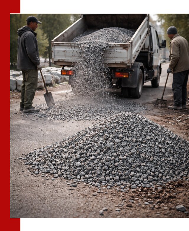 Гранитная крошка для посыпки дорог и тротуаров в Дагестанских Огнях