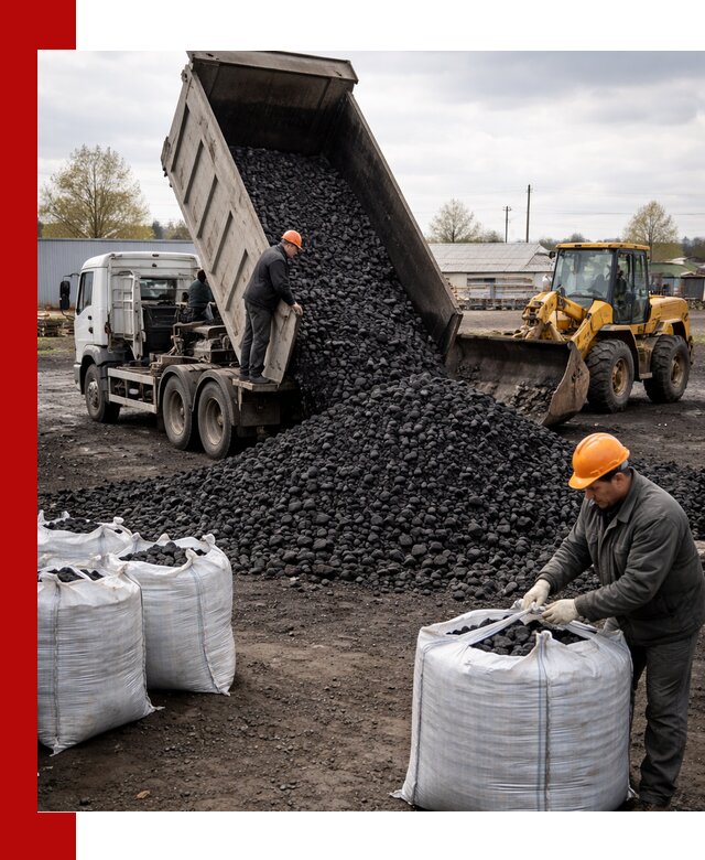 Доставка каменного угля в Дагестанских Огнях оптом и в розницу