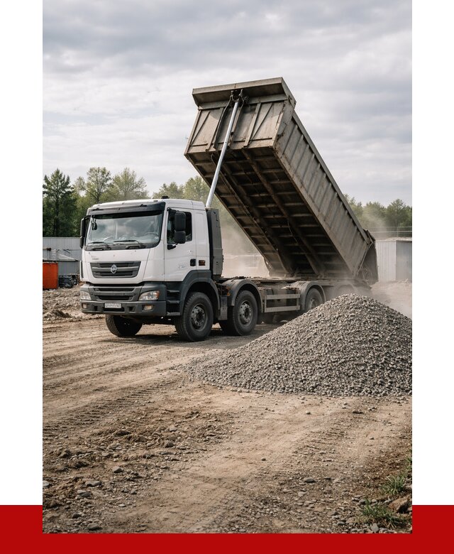 Доставка самосвалом 40 кубов в Дагестанских Огнях от 9291 р. | ПРОНЕРУДДгс