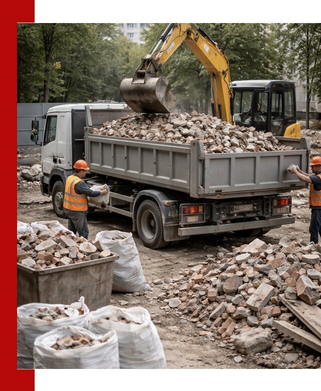 Вывоз строительного мусора в Дагестанских Огнях с самосвалами и контейнерами