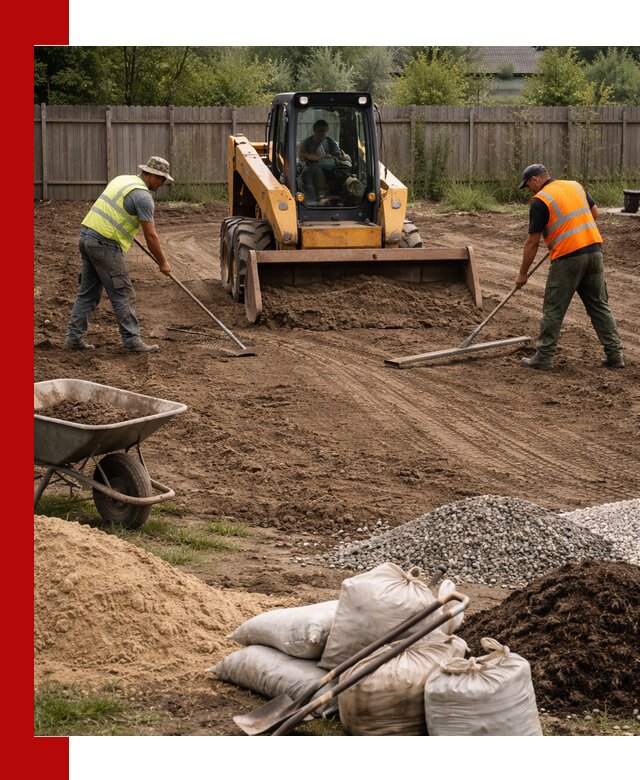 Выравнивание участка под строительство и благоустройство в Дагестанских Огнях