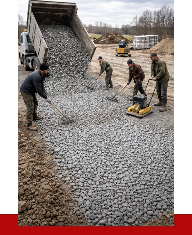Устройство щебеночной подушки в Дагестанских Огнях от 4645 р. ПРОНЕРУДДгс